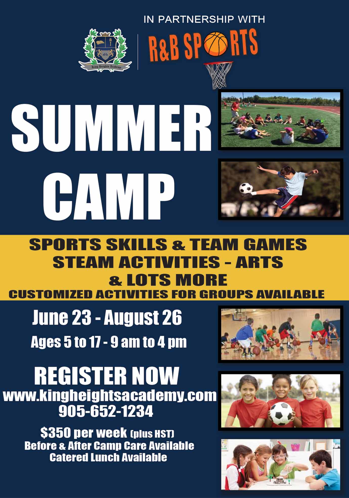 June 23, 2022 – August 26, 2022 | Ages 5 to 17 | 9 am to 4 pm